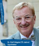 Dr. Rolf Hägele Vertreter im Kreistag Reutlingen für Wahlkreis 5 Bad Urach